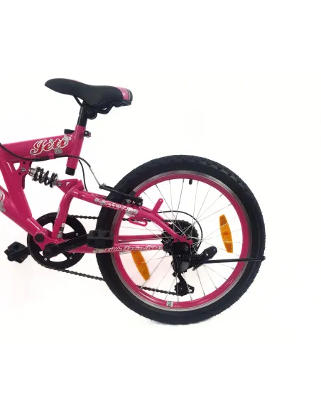 Rower Dziecięcy 20 Dziewczęcy Revoshift Pełna Amortyzacja V-Brake Odblaski