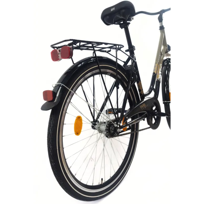 Rower Miejski 26 Damski Uniwersalny Amortyzacja Bagażnik Światła Dzwonek