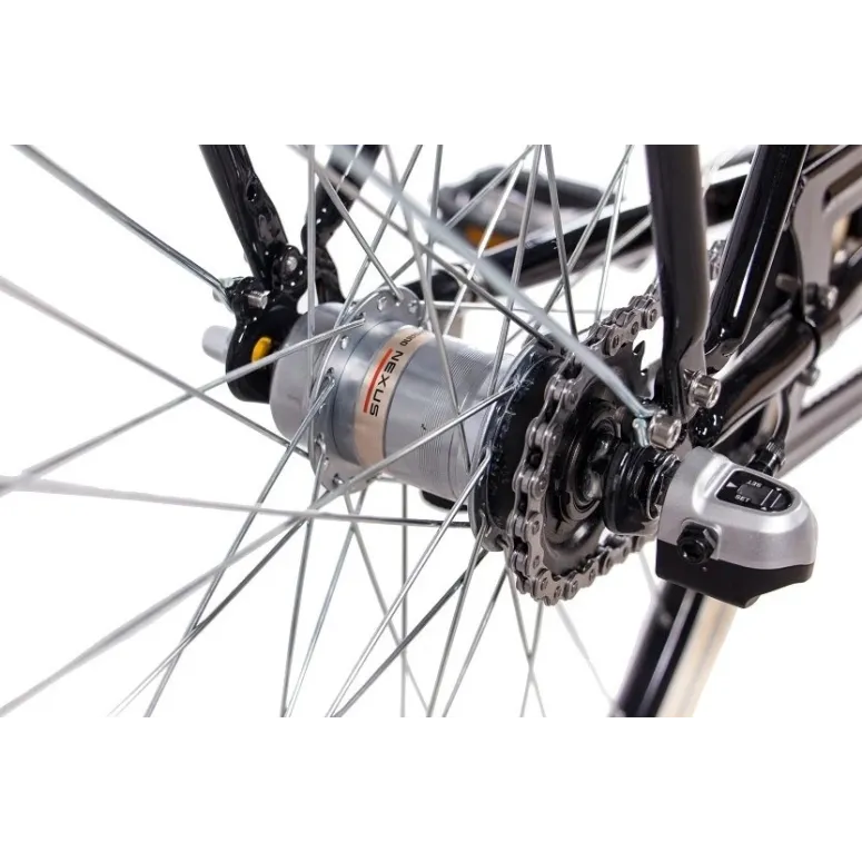 Rower Miejski 28 Stal Damski Kontra Nexus Dynamo Bagażnik Światła Stopka