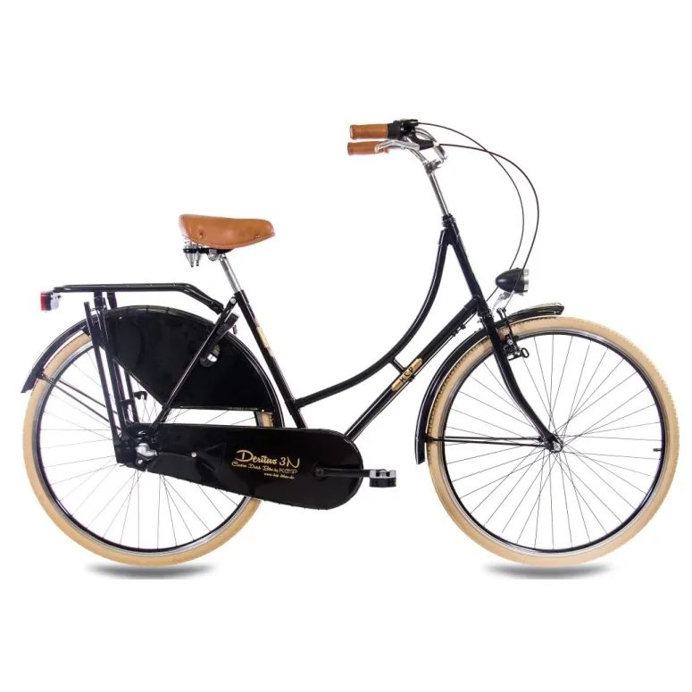 Rower Miejski 28 Stal Holenderski Damski Nexus 3 Bagażnik Błotniki Światła