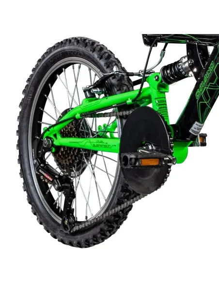 Rower Dziecięcy 18 Stal MTB Microshift Pełna Amortyzacja Dzwonek Odblaski