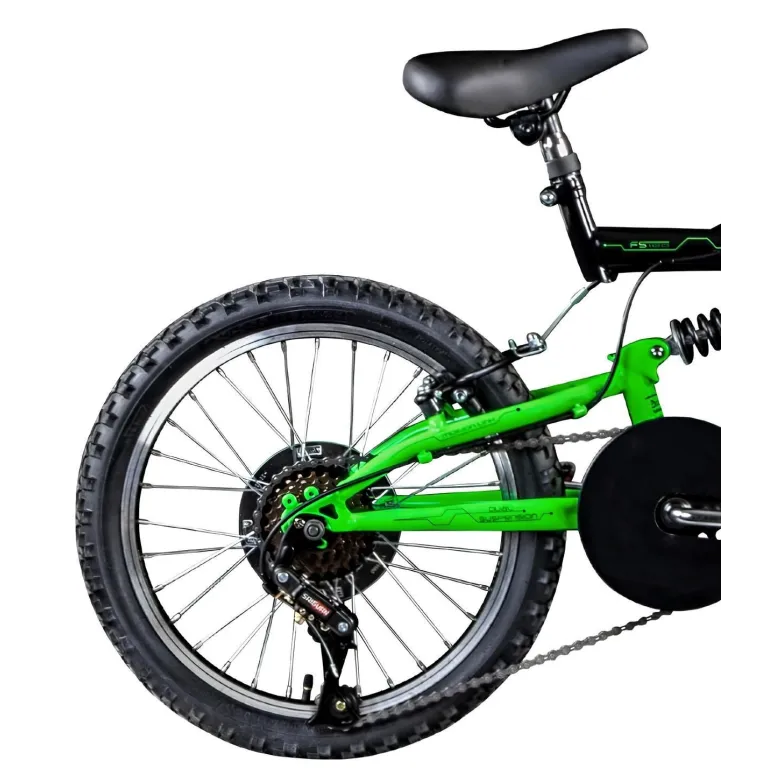 Rower Dziecięcy 18 Stal MTB Microshift Pełna Amortyzacja Dzwonek Odblaski