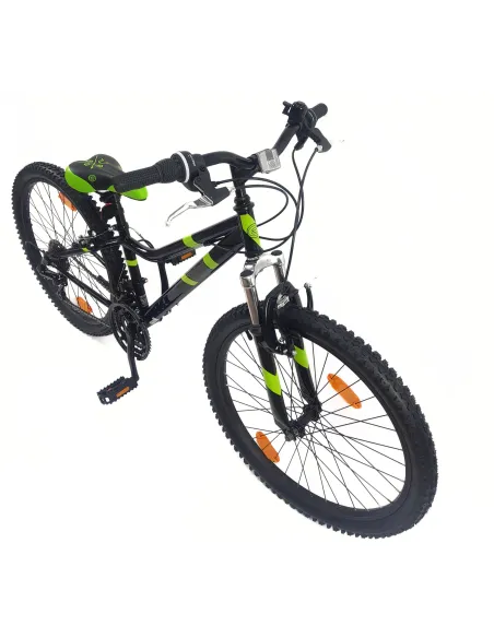 Rower Górski Dziecięcy 24 MTB Stalowy Hardtail Amortyzacja Dzwonek Stopka