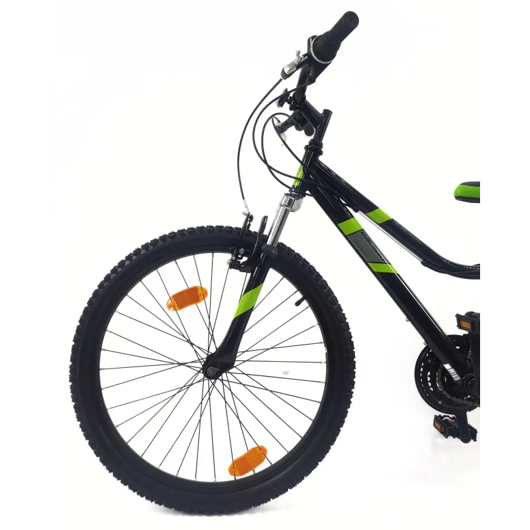 Rower Górski Dziecięcy 24 MTB Stalowy Hardtail Amortyzacja Dzwonek Stopka