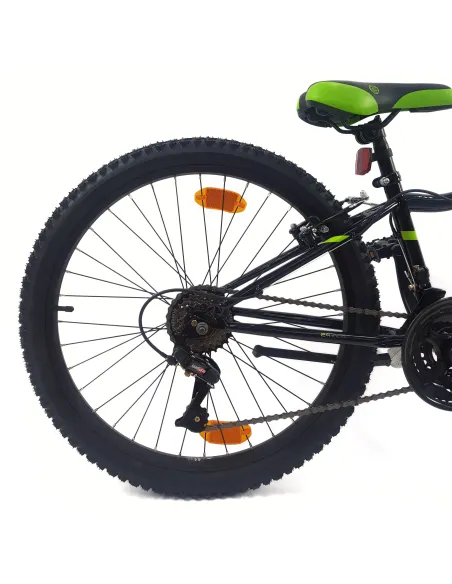 Rower Górski Dziecięcy 24 MTB Stalowy Hardtail Amortyzacja Dzwonek Stopka