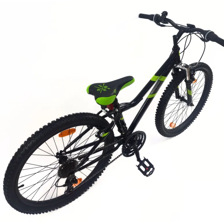 Rower Górski Dziecięcy 24 MTB Stalowy Hardtail Amortyzacja Dzwonek Stopka