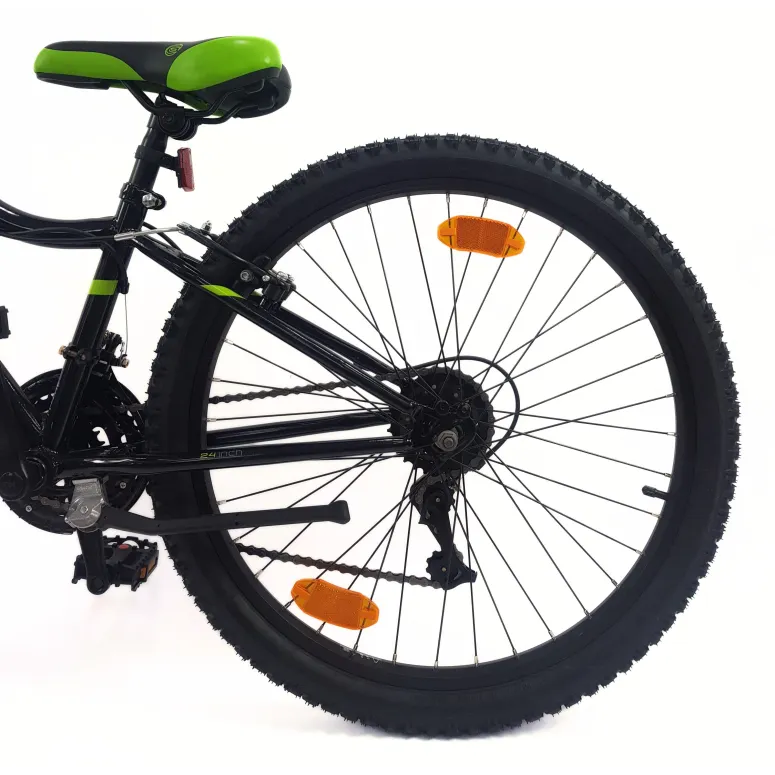 Rower Górski Dziecięcy 24 MTB Stalowy Hardtail Amortyzacja Dzwonek Stopka