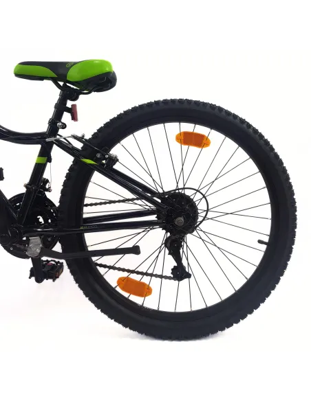 Rower Górski Dziecięcy 24 MTB Stalowy Hardtail Amortyzacja Dzwonek Stopka