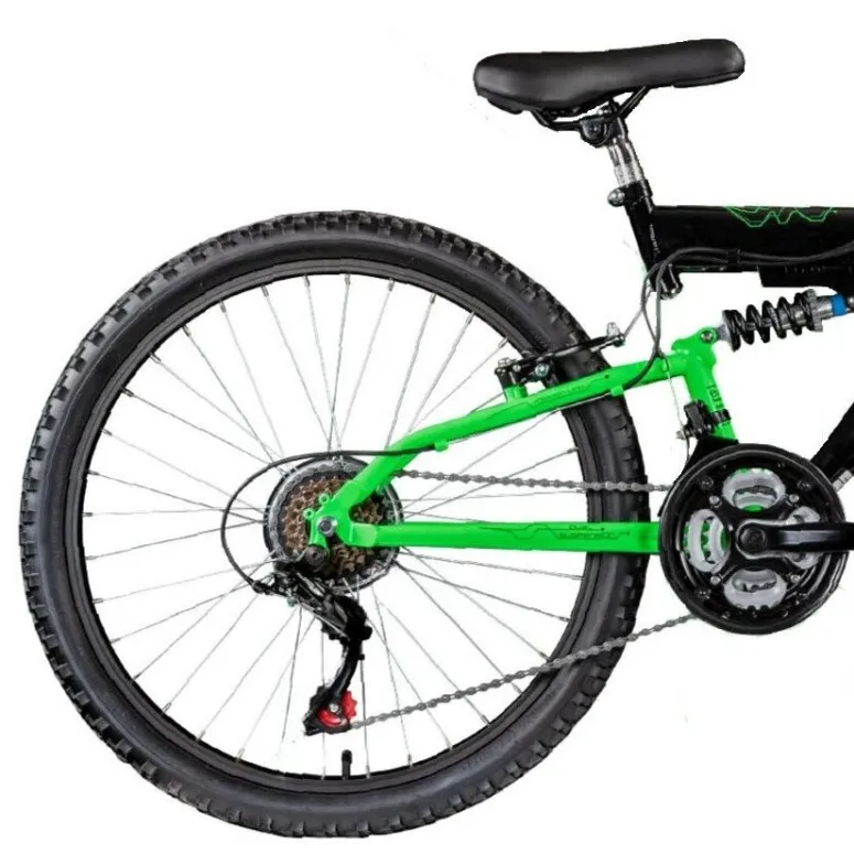 Rower Górski Dziecięcy 24 Stal MTB Pełna Amortyzacja Microshift Dzwonek