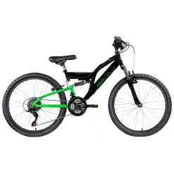Rower Górski Dziecięcy 24 Stal MTB Pełna Amortyzacja Microshift Dzwonek