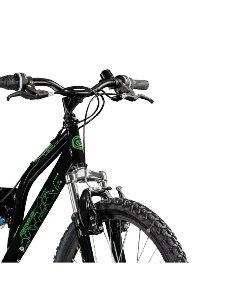 Rower Górski Dziecięcy 24 Stal MTB Pełna Amortyzacja Microshift Dzwonek