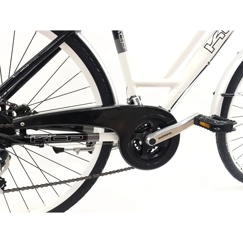 Rower Trekkingowy 28 Aluminium Damski Acera Cyngle Tarcze Bagażnik Światła