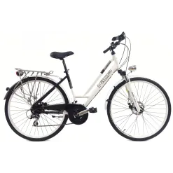 Rower Trekkingowy 28 Aluminium Damski Acera Cyngle Tarcze Bagażnik Światła