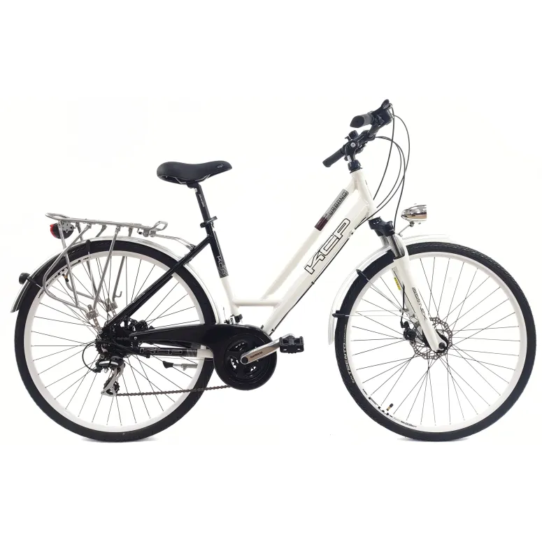 Rower Trekkingowy 28 Aluminium Damski Acera Cyngle Tarcze Bagażnik Światła