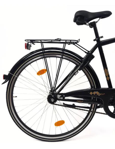 Rower Miejski 28 Stal Męski Kontra Błotniki Bagażnik Blokada Światła Stopka