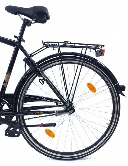 Rower Miejski 28 Stal Męski Kontra Błotniki Bagażnik Blokada Światła Stopka