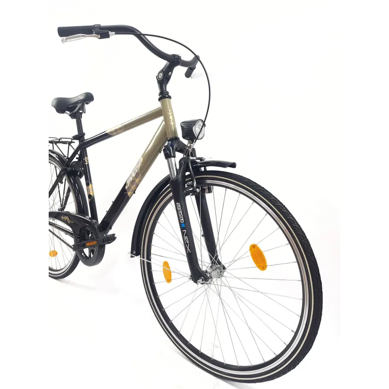 Rower Miejski 28 Stal Męski Kontra Błotniki Bagażnik Blokada Światła Stopka