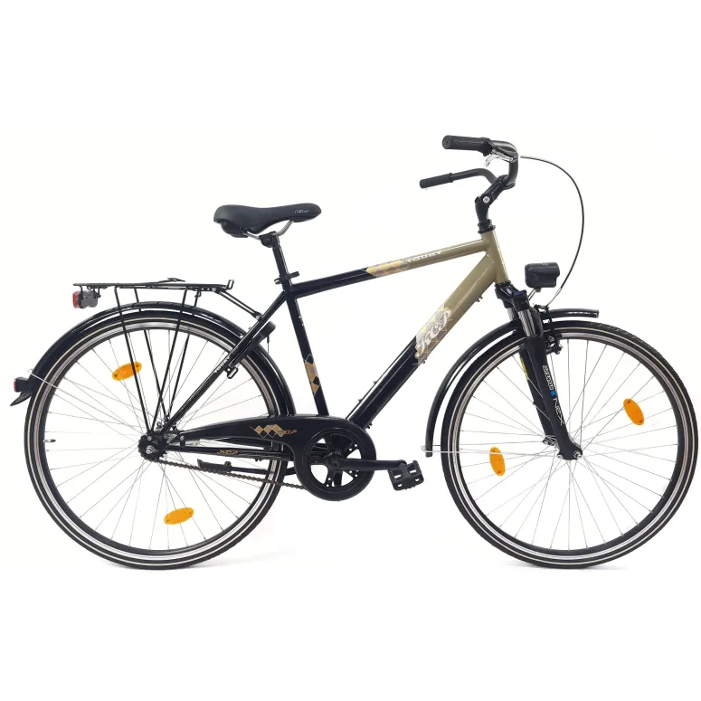 Rower Miejski 28 Stal Męski Kontra Błotniki Bagażnik Blokada Światła Stopka