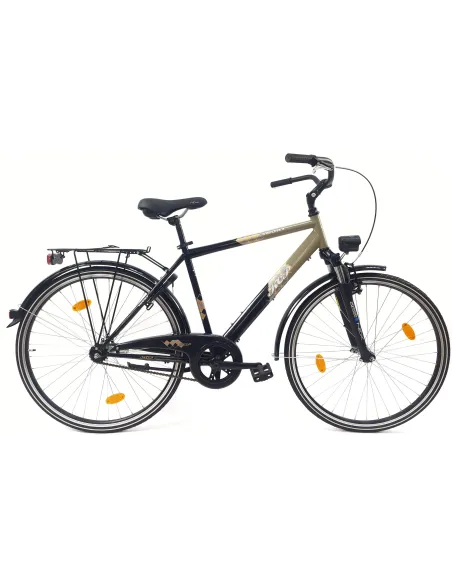 Rower Miejski 28 Stal Męski Kontra Błotniki Bagażnik Blokada Światła Stopka