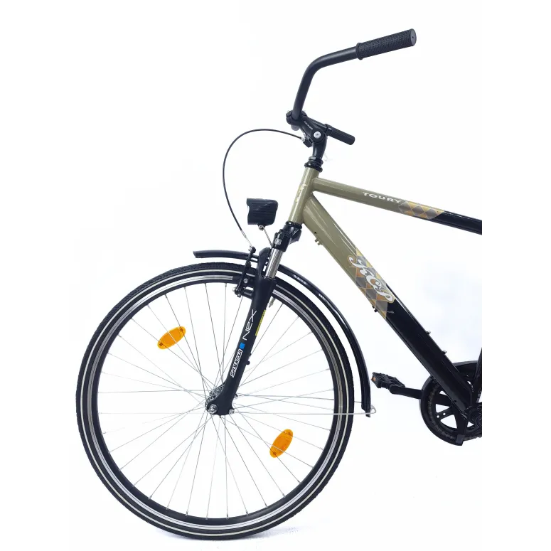 Rower Miejski 28 Stal Męski Kontra Błotniki Bagażnik Blokada Światła Stopka