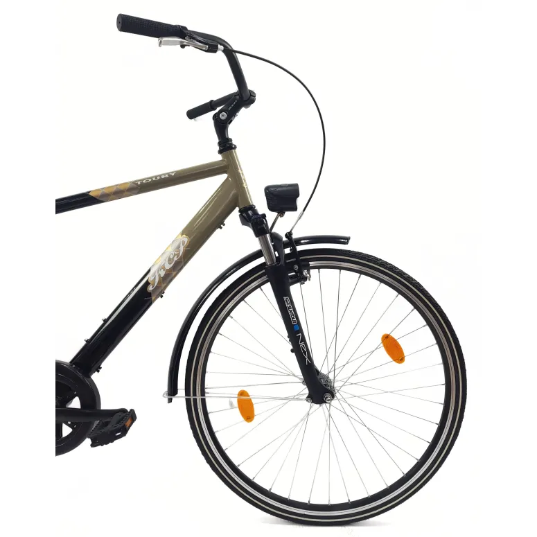 Rower Miejski 28 Stal Męski Kontra Błotniki Bagażnik Blokada Światła Stopka