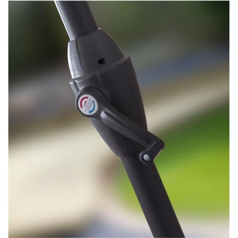 Parasol Ogrodowy Składany Stalowy Duży Z Korbą Przeciwsłoneczny 300 cm