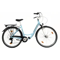 Rower Miejski Damski 28 Aluminium Revoshift Światła Bagażnik Stopka Dynamo