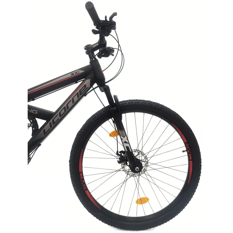 Rower Górski 29 Męski Damski MTB Dzwonek Pełna Amortyzacja Odblaski Stopka