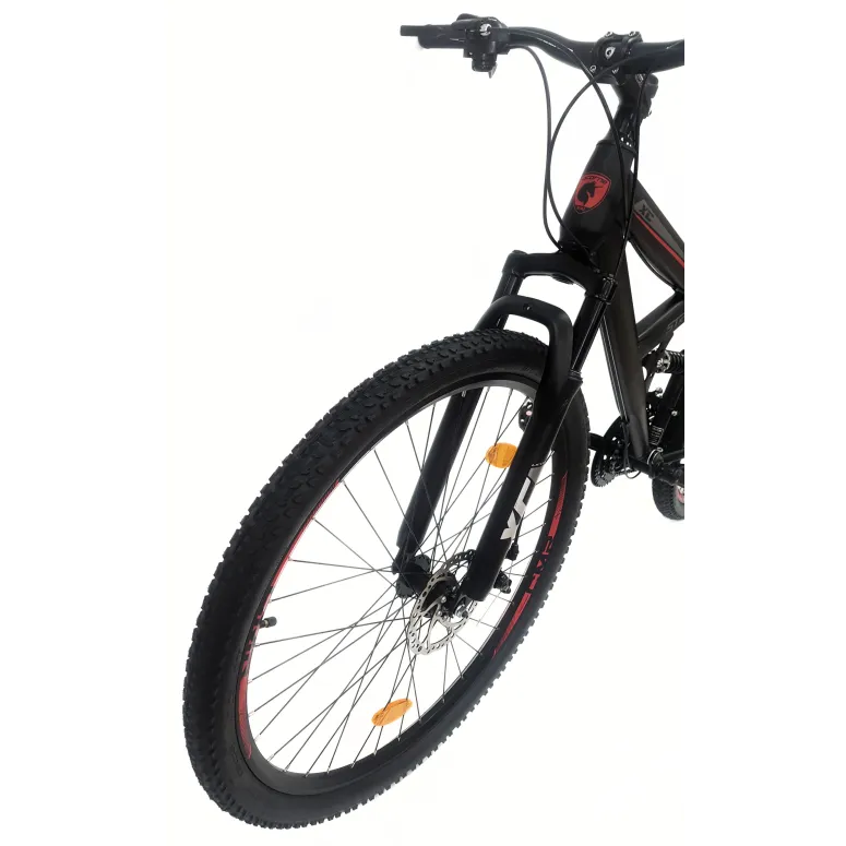 Rower Górski 29 Męski Damski MTB Dzwonek Pełna Amortyzacja Odblaski Stopka