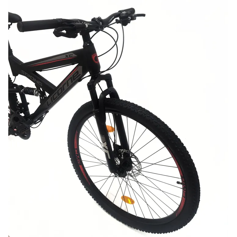 Rower Górski 29 Męski Damski MTB Dzwonek Pełna Amortyzacja Odblaski Stopka