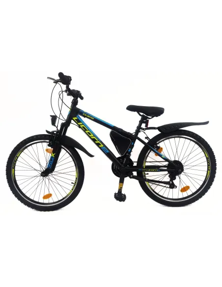 Rower Dziecięcy 24 Górski MTB Amortyzacja Dzwonek Światła Sakwa Błotniki