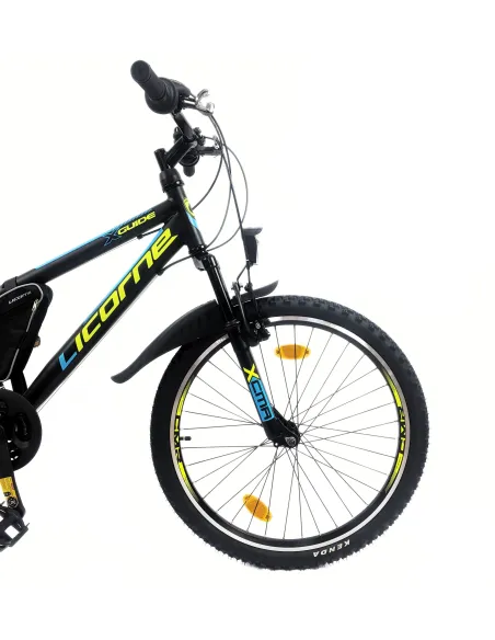 Rower Dziecięcy 24 Górski MTB Amortyzacja Dzwonek Światła Sakwa Błotniki