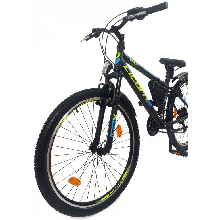 Rower Górski Młodzieżowy 26 MTB Hardtail Amortyzacja Sakwa Światła