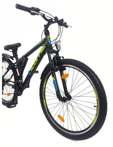 Rower Górski Młodzieżowy 26 MTB Hardtail Amortyzacja Sakwa Światła