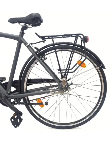 Rower Miejski 28 Męski Stal Nexus 7 Kontra Bagażnik Światła Błotniki