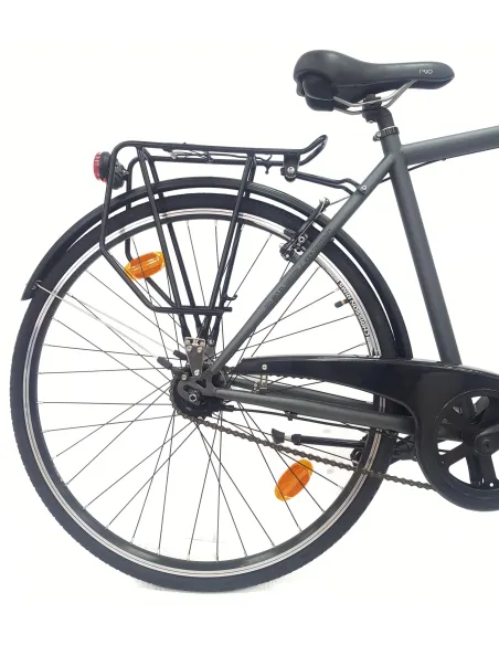 Rower Miejski 28 Męski Stal Nexus 7 Kontra Bagażnik Światła Błotniki