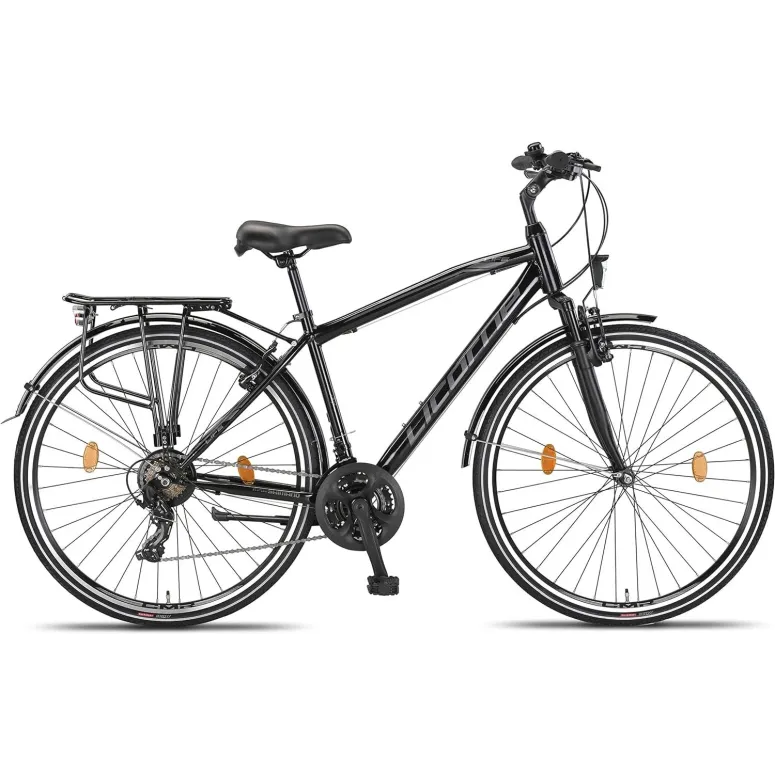 Rower Trekkingowy 28 Stal Męski Cyngle Dzwonek Stopka Bagażnik Oświetlenie