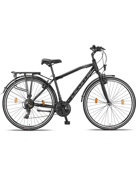 Rower Trekkingowy 28 Stal Męski Cyngle Dzwonek Stopka Bagażnik Oświetlenie