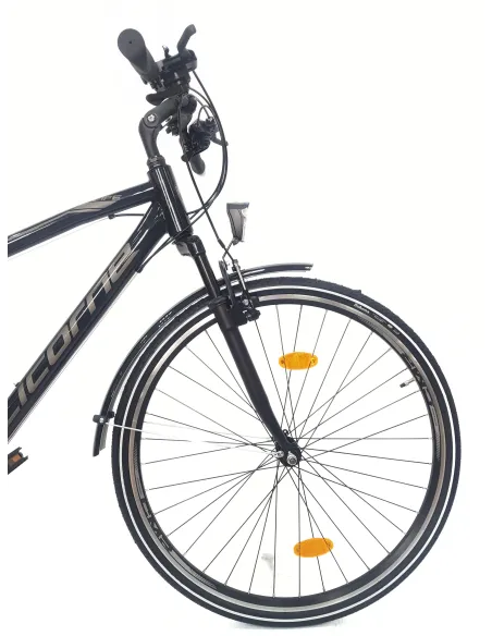 Rower Trekkingowy 28 Stal Męski Cyngle Dzwonek Stopka Bagażnik Oświetlenie