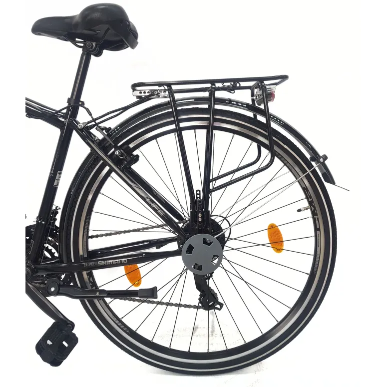 Rower Trekkingowy 28 Stal Męski Cyngle Dzwonek Stopka Bagażnik Oświetlenie