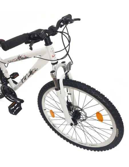 Rower Górski Dirt 26 MTB Młodzieżowy Dzwonek Odblaski Tarcza Amortyzacja