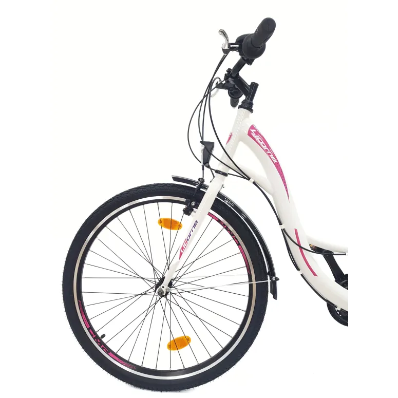 Rower Miejski 26 Dziewczęcy Uniwersalny Dzwonek Bagażnik Oświetlenie Stopka