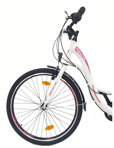 Rower Miejski 26 Dziewczęcy Uniwersalny Dzwonek Bagażnik Oświetlenie Stopka