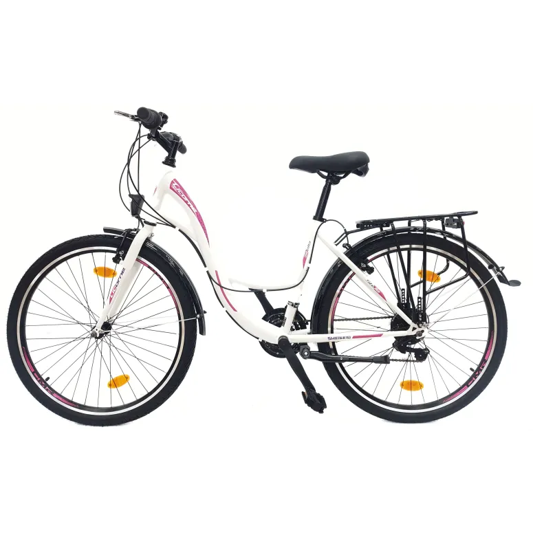 Rower Miejski 26 Dziewczęcy Uniwersalny Dzwonek Bagażnik Oświetlenie Stopka