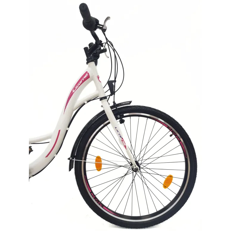 Rower Miejski 26 Dziewczęcy Uniwersalny Dzwonek Bagażnik Oświetlenie Stopka