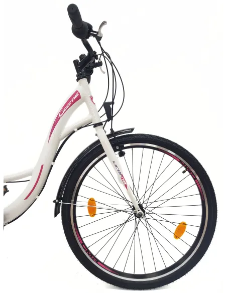 Rower Miejski 26 Dziewczęcy Uniwersalny Dzwonek Bagażnik Oświetlenie Stopka