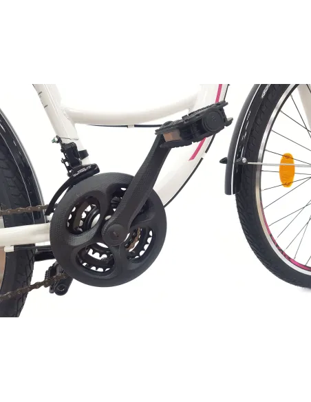 Rower Miejski 26 Dziewczęcy Uniwersalny Dzwonek Bagażnik Oświetlenie Stopka