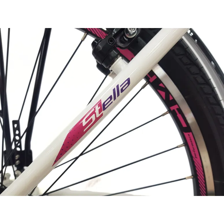 Rower Miejski 26 Dziewczęcy Uniwersalny Dzwonek Bagażnik Oświetlenie Stopka