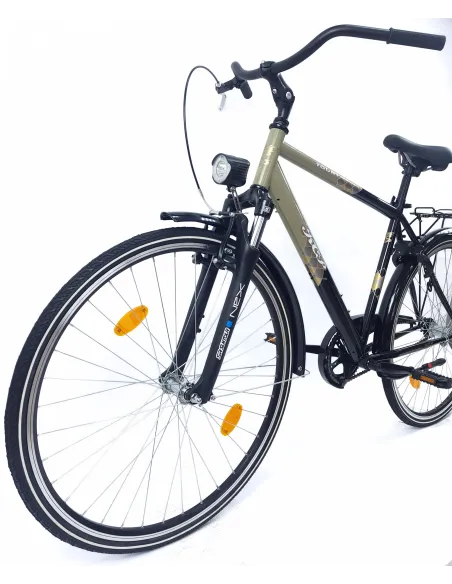 Rower Miejski Męski 28 Stal Kontra Błotniki Światła Stopka Bagażnik Blokada