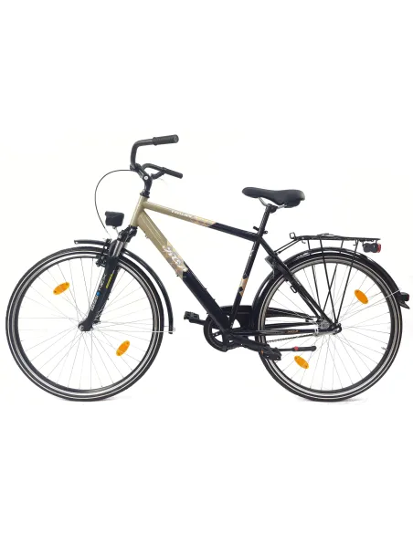 Rower Miejski Męski 28 Stal Kontra Błotniki Światła Stopka Bagażnik Blokada
